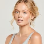Colorescience Sunforgettable® Total Protection™ Face Shield Glow SPF 50 on model showcasing radiant, illuminated skin in gallery position 1