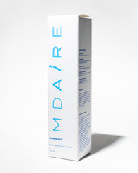 Mineral Fix³ Sunscreen packaging box standing upright with blue MDAiRE branding on white background gallery position 1
